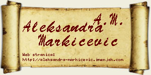 Aleksandra Markićević vizit kartica